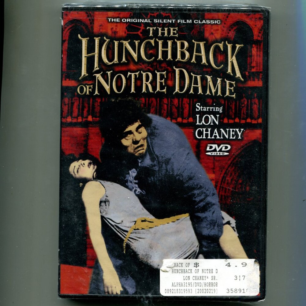 1923 The Hunchback of Notre Dame B&W Silent Movie DVD